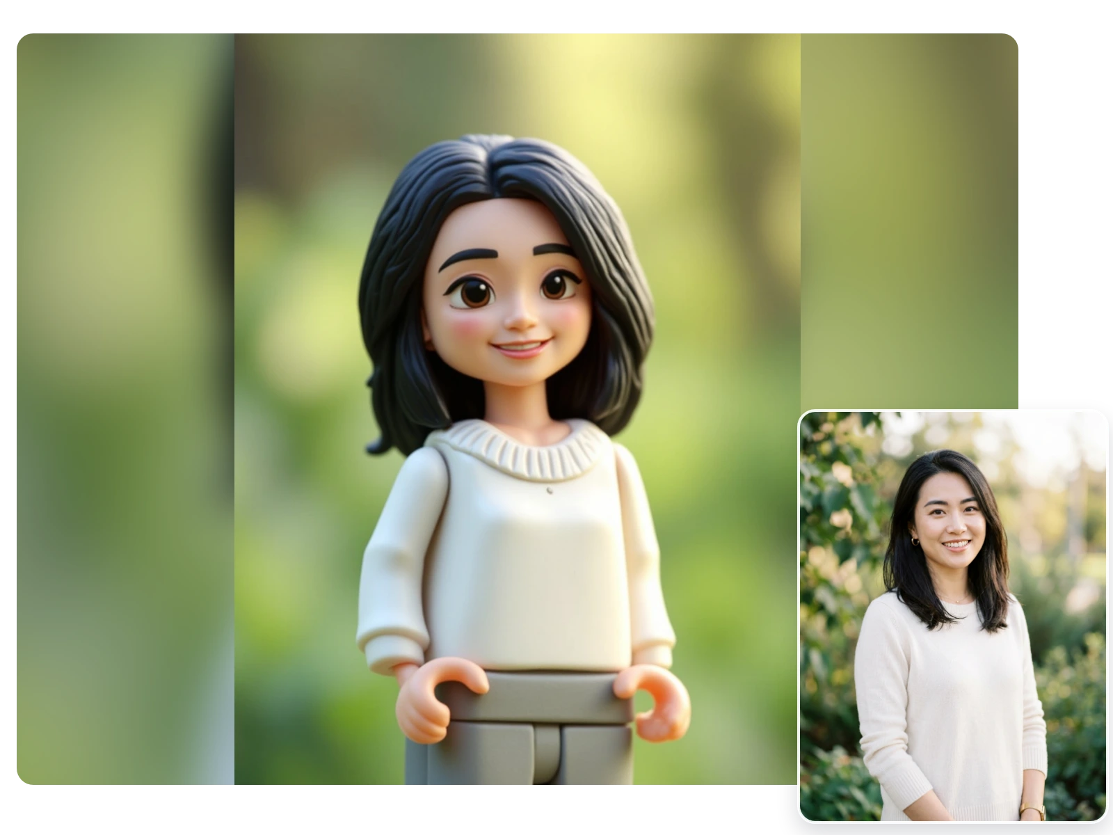 Détails des personnages ressemblant à des jouets 